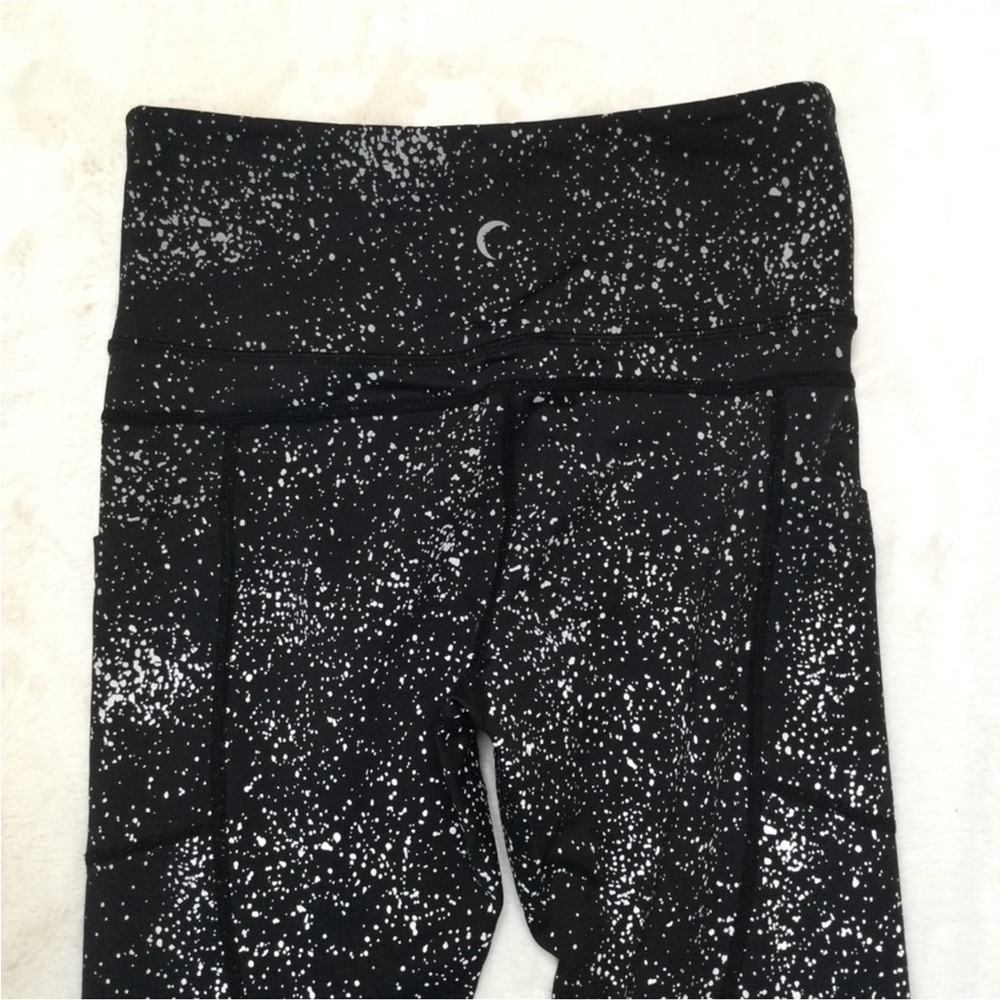 ZYIA REFLECTIVE LNT PATTERN 7/8 Leggings Tights Pants Black - Picture 9 of 9